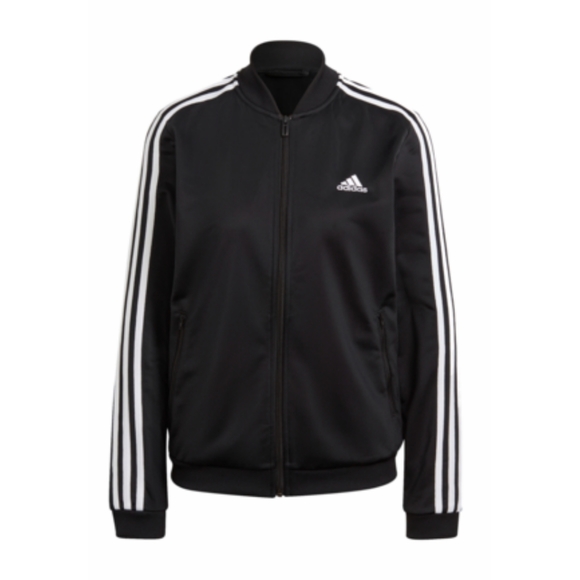 Adidas Women's ESSENTIALS 3-STRIPES TRACK SUIT Black/White - Picture 3 of 15